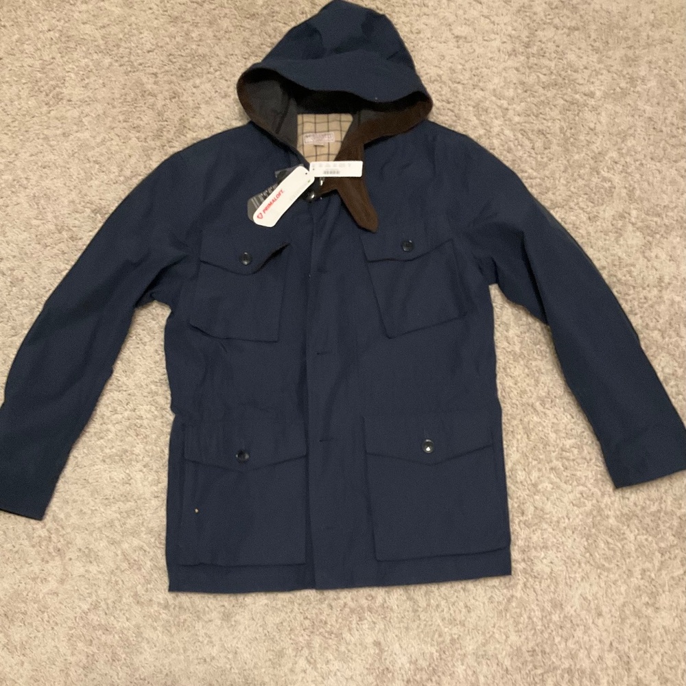 J.Crew Wallace & Barnes Lightweight Utility Parka. Navy. Size: M. Item# AA146